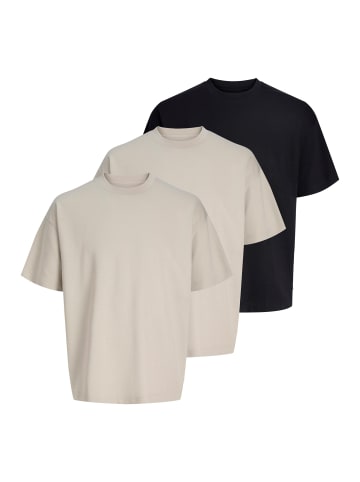 Jack & Jones T-Shirt Barron Tee in Beige / schwarz