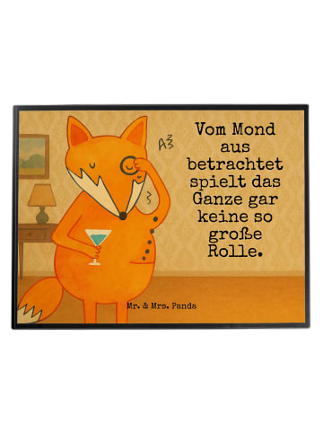 Mr. & Mrs. Panda schreibtischunterlage Fuchs Lord Design mit Spruch in Weiß