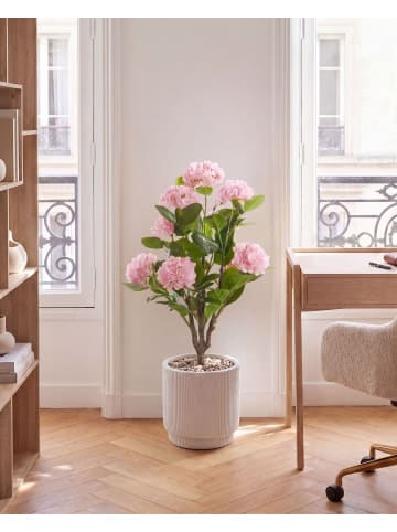 Beliani Kunstpflanze HORTENSIUM in Rosa/Grün - (W) 50 x (H) 90 x (L) 50 cm