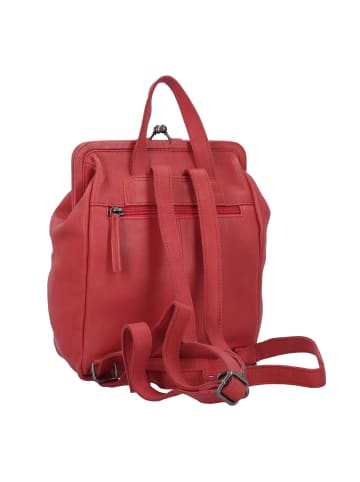 Greenburry Vintage washed City Rucksack Leder 27 cm bloodred