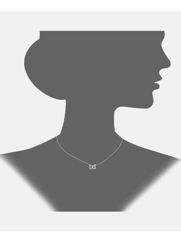 Diamant L'éternel Halskette aus 375 Gelbgold mit Diamant Herz-Design