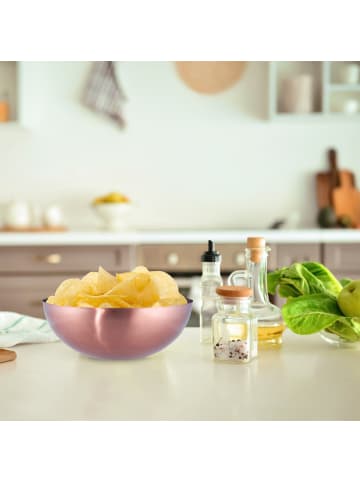 relaxdays 2 x Salatschüssel in Kupfer - (H)12 x Ø 31,5 cm