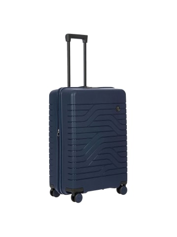 BRIC`s BY Ulisse - 4-Rollen-Trolley 71 cm erw. (grau) in blau