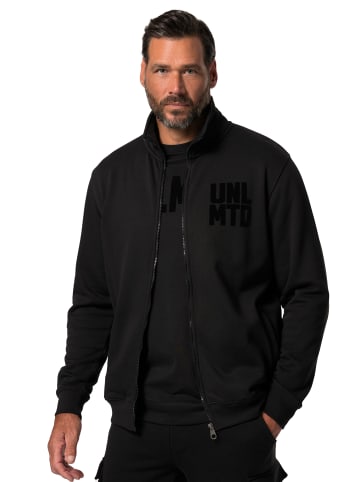 JP1880 Sweatjacke in schwarz