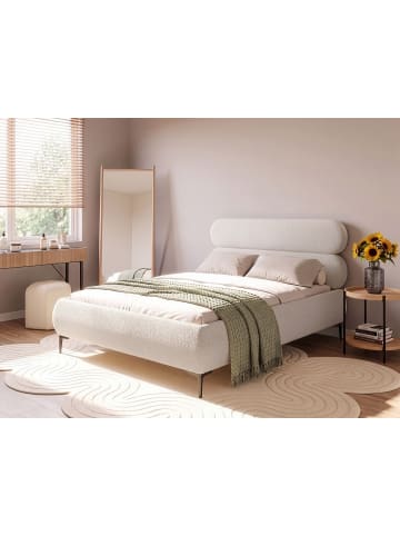 Beliani Doppelbett LESSAY in Weiß/Schwarz - (W) 135 x (H) 103 x (L) 213 cm
