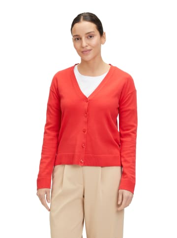 Betty Barclay Basic-Strickjacke mit Knopfleiste in Poppy Red