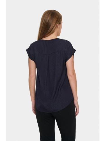 SAINT TROPEZ Kurzarm-Bluse BrianaSZ Gerade Passform in Night Sky