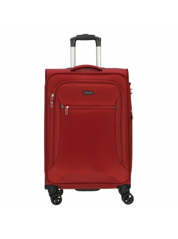 D&N Travel Line 6404 - 4-Rollen-Trolley M 68 cm (blau) in bordeaux