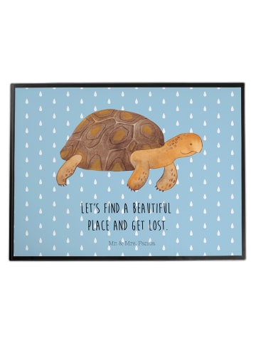 Mr. & Mrs. Panda Schreibunterlage Schildkröte MHerzieren mit Sp... in Blau Pastell