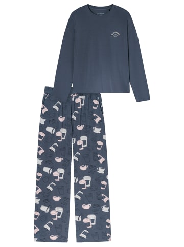 Schiesser Schlafanzug Casual Fashion in Blaugrau