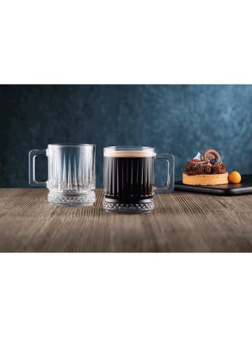 Pasabahce 2er Set Teeglas Set mit Quarzgriff 250ml in transparent