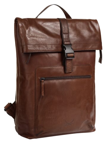 Sansibar Rucksack echt Leder in cognac