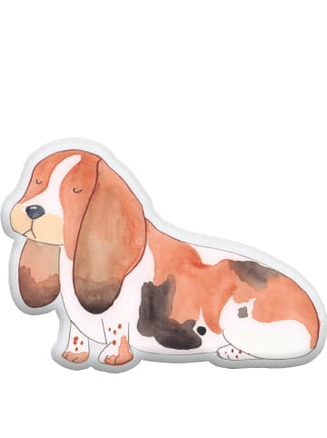 Mr. & Mrs. Panda Kissen Kuscheltier Hund Basset Hound ohne Spruch in Weiß