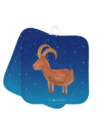 Mr. & Mrs. Panda Topfuntersetzer Sternzeichen Steinbock ohne Spruch in Sternenhimmel Blau