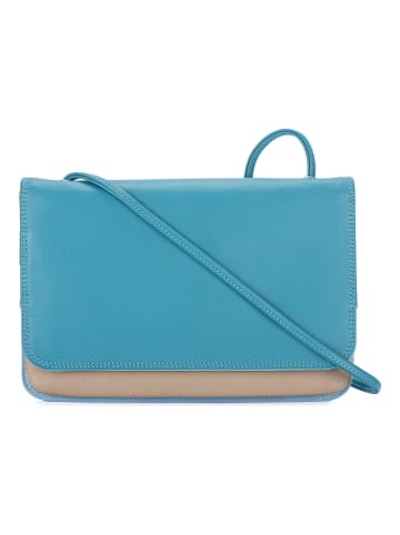 MYWALIT Travel Clutch Geldbörse Leder 19 cm sardinia