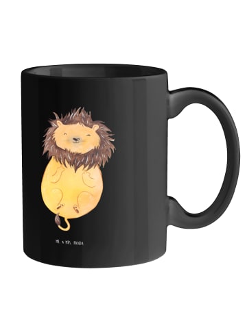 Mr. & Mrs. Panda Tasse Löwe Superkraft mit Spruch in Schwarz