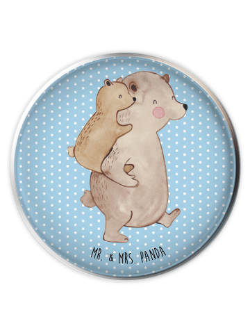 Mr. & Mrs. Panda Stöpsel Waschbecken Papa Bär ohne Spruch in Blau Pastell