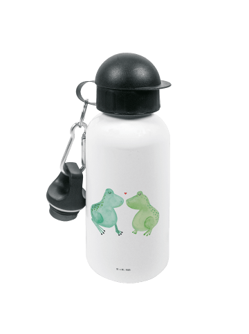 Mr. & Mrs. Panda Kindertrinkflasche Frosch Liebe ohne Spruch in Weiß