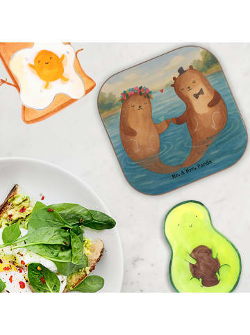 Mr. & Mrs. Panda Untersetzer Tasse Hochzeit Otter Design ohne Sp... in Weiß