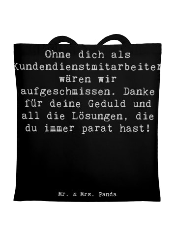 Mr. & Mrs. Panda Tote Bag Spruch Kundendienstmitarbeiter Held mi... in Schwarz