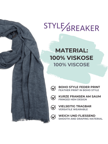 styleBREAKER Schal in Schwarz
