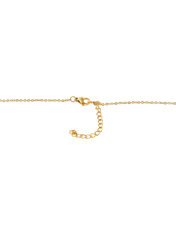 Adeliás Damen Halskette mit Anhänger – Mond aus Edelstahl in gold
