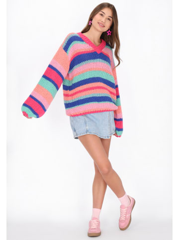 myMo Sweater in orange multicolor