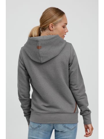 Oxmo Kapuzenpullover OXVera 21800017-ME Kapuzenpullover mit Print in Grau
