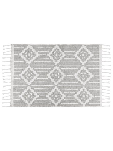 Beliani Vintage TABIAT in Weiß/Grau - (W) 160 x (H) 1 x (L) 230 cm