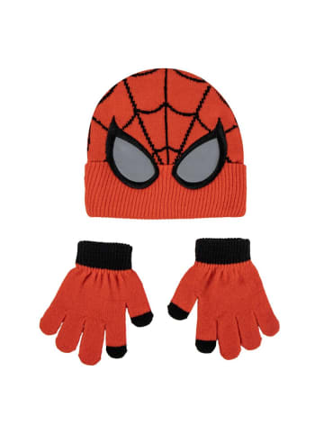 Spiderman Spiderman 2er Set Kinder Winter Accessoire set mit Handschuh in Mehrfarbig