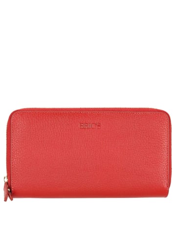 BRIC`s Marmolada - Geldbörse 15cc 19 cm RFID (black) in rot