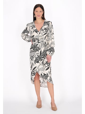 Albee Women Dress in Offwhite Black