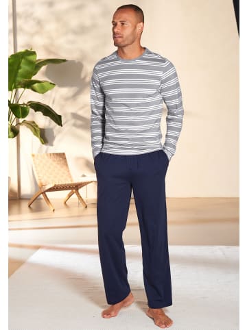 AUTHENTIC LE JOGGER Pyjama in rot-navy/ grau-navy