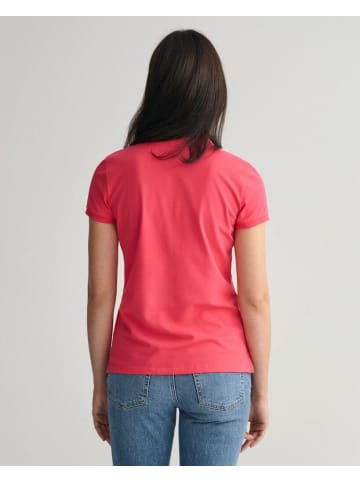 Gant T-Shirt in magenta pink