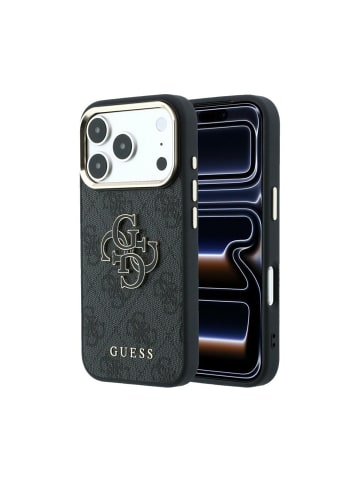 Guess Guess 4G Big Resin Logo kompatibel mit iPhone 18 Pro und 17 in Schwarz