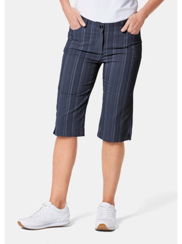 GOLDNER Kurzgröße: Bermuda in elastischer Ware in dunkelmarine