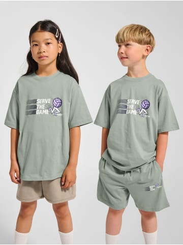 Hummel T-Shirt Hmljr Loose Kinder in ICEBERG GREEN