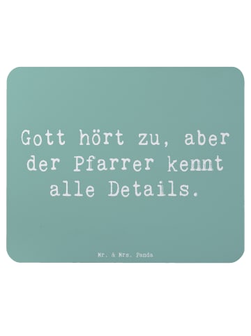Mr. & Mrs. Panda Mouse Pad Spruch Pfarrer Details mit Spruch in Meeresbrise