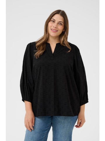 KAFFE curve Bluse langarm KCloulou Regular fit in Black Deep
