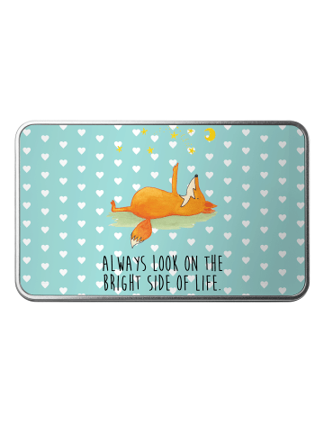 Mr. & Mrs. Panda Teedose Metall Fuchs Sterne mit Spruch in Türkis Pastell