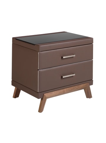 Angel Cerdá Nachttisch 7162 in Walnuss / Braun / Schwarz – (B)60 x (H)46 x (T)56 cm