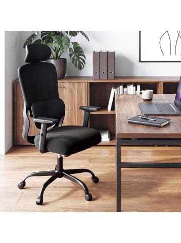 COSTWAY Ergonomischer Bürostuhl in Schwarz