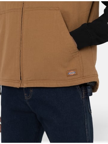 Dickies Weste "Sherpa Lined Duck Vest" in Braun