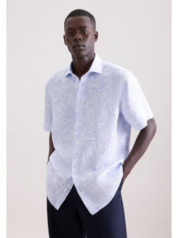 Seidensticker Leinenhemd Regular in Hellblau