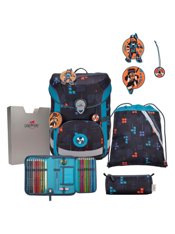 DerDieDas ErgoFlex Easy - Schulranzen Set 5tlg. 950 g (Dino Time) in Ninja Fighter