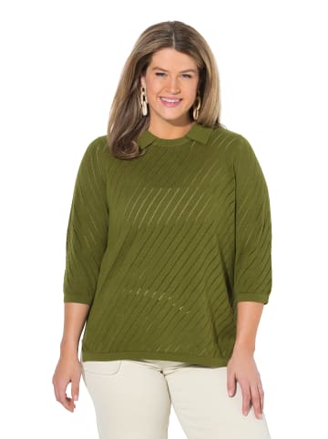 Ulla Popken Pullover in oliv