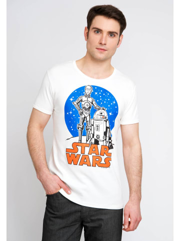 Logoshirt Printshirt C-3PO & R2-D2 in altweiss