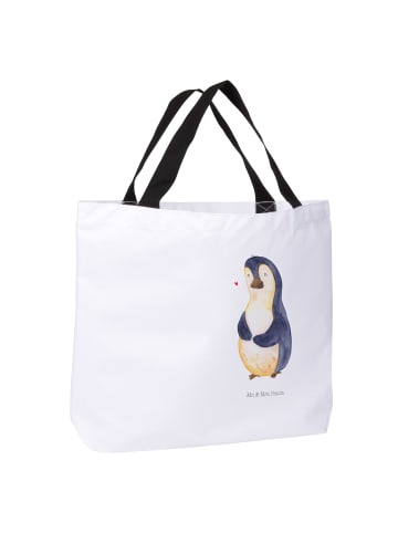 Mr. & Mrs. Panda Damen Shopper Pinguin Diät ohne Spruch in Weiß