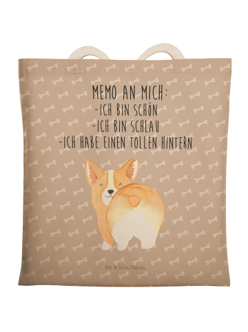 Mr. & Mrs. Panda Tasche Corgi Po mit Spruch in Hundeglück