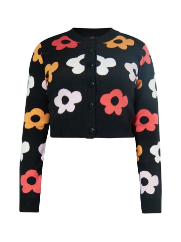 Swirly Damen Cardigan in SCHWARZ MEHRFARBIG
